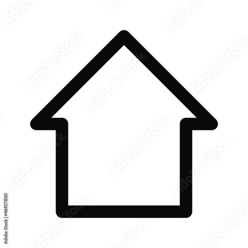 House icon. Black icon. Vector illustration.