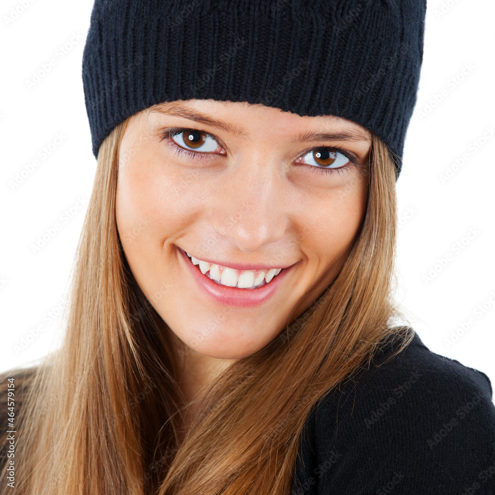 Cute girl with warm winter cap Cute girl with warm winter cap