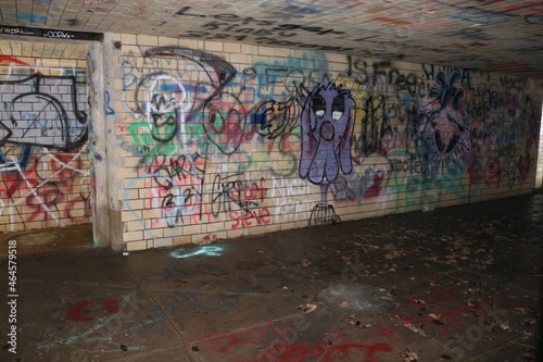 old abandoned building graffiti 