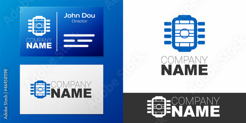Logotype Table football game hobby or leisure icon isolated on white background. Sport team football players. Logo design template element. Vector