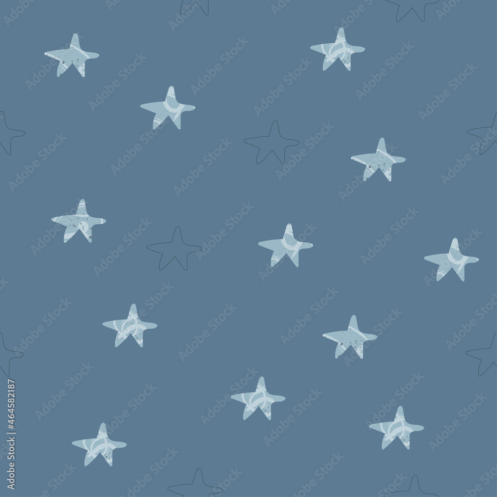 Vector seamless background with stars. Vector seamless background with stars.