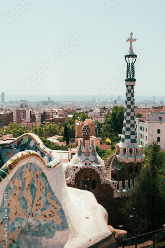 view of the city from park guell