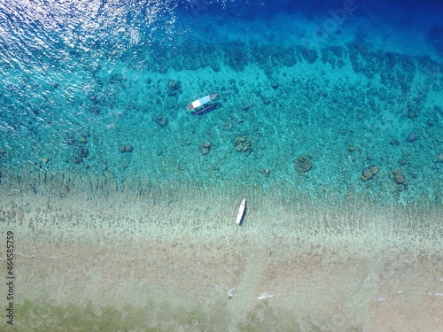 water surface boats corals summer ocean sea nature explore adventure travel vacation Gili T island Indonesia 