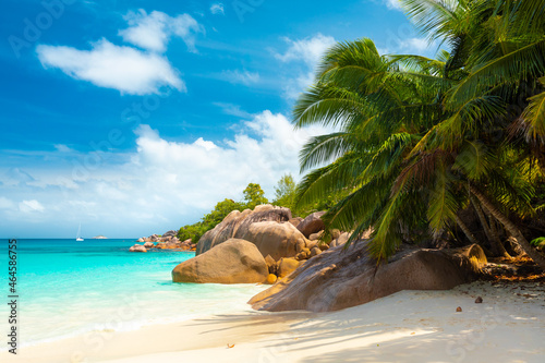 Anse Lazio - the most beautiful beach of Seychelles. Praslin, Seychelles photo