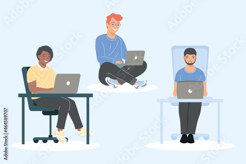 three male developers working