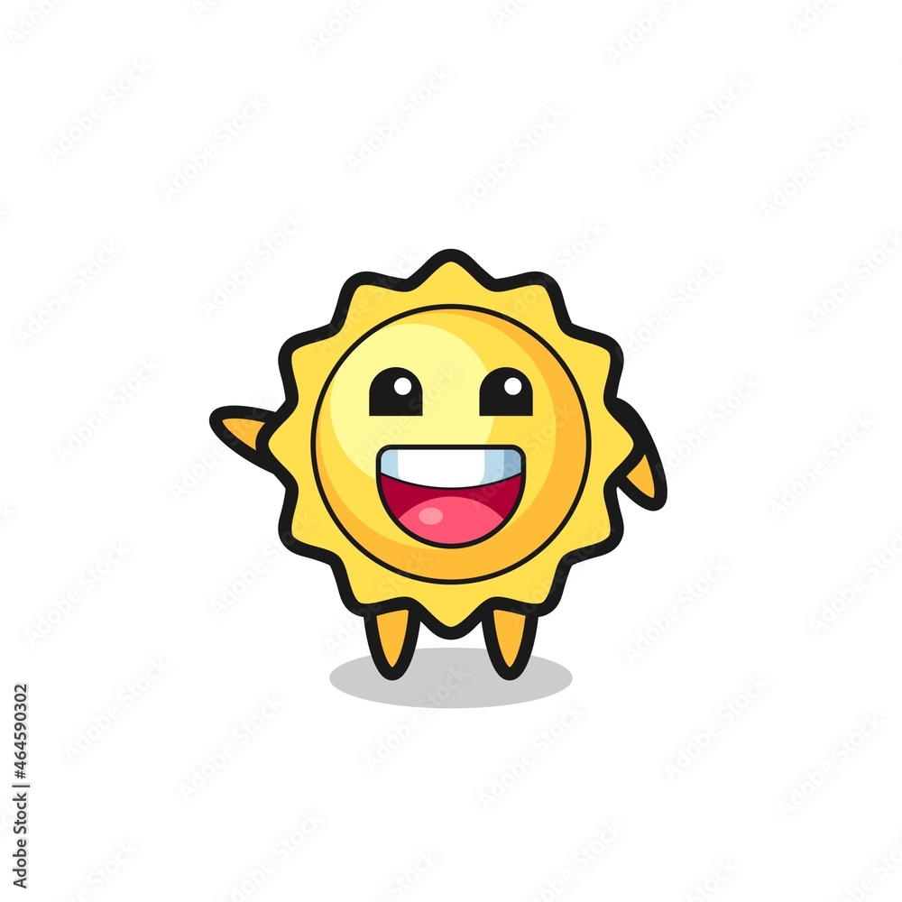 happy sun cute mascot character happy sun cute mascot character