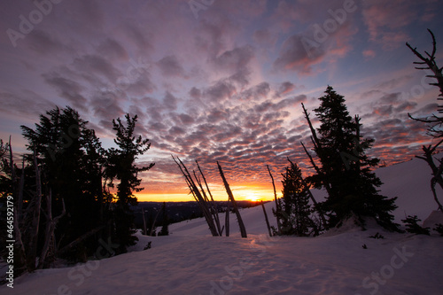 sunset in the mountains