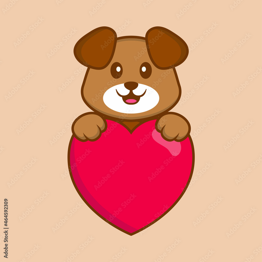 Cute dog cartoon character vector illustration. Cute dog cartoon character vector illustration.