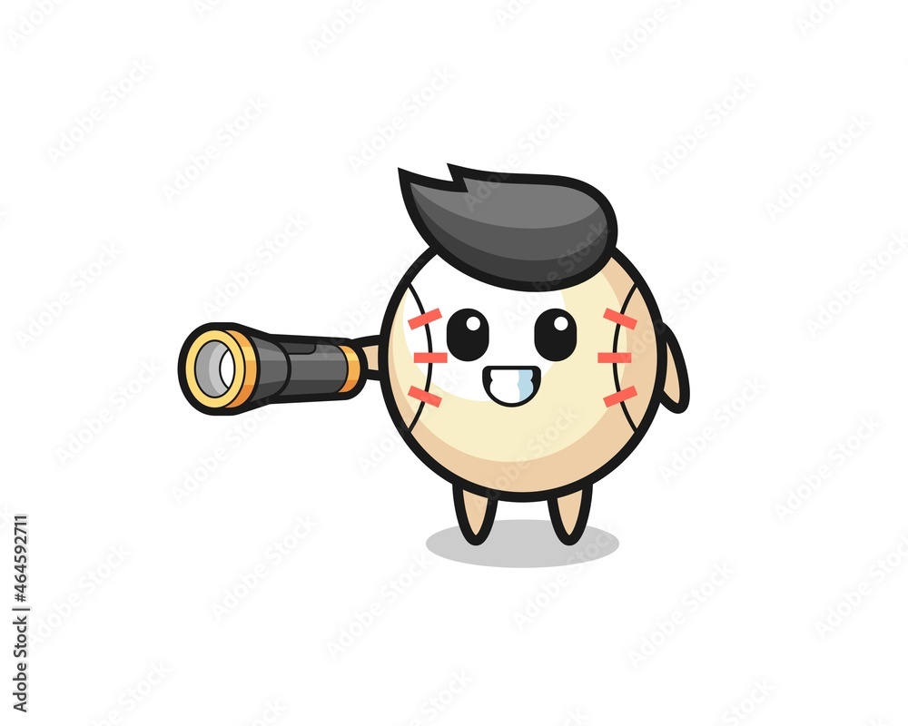 Fototapeta premium baseball earth surprised to meet poop