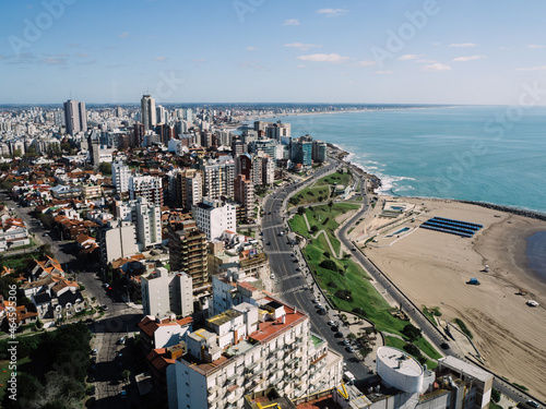 Vista panoramica de la ciudad de Mar del Plata, Argentina.