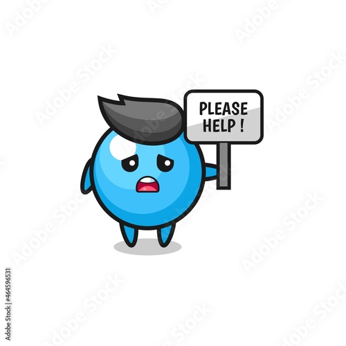 cute gum ball hold the please help banner