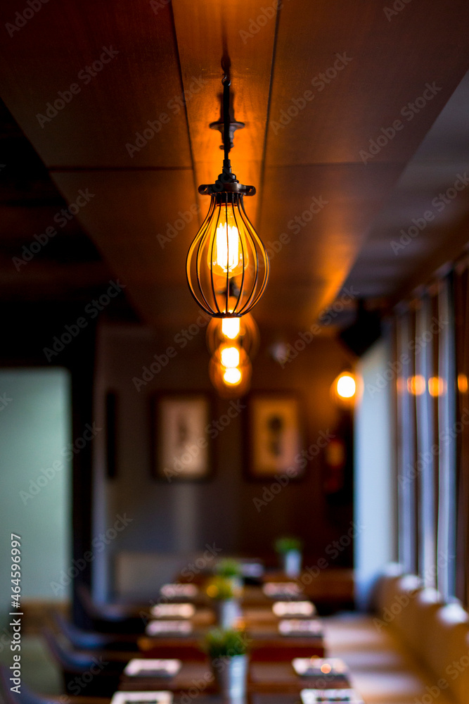 Obraz premium Restaurant lighting. Interior design