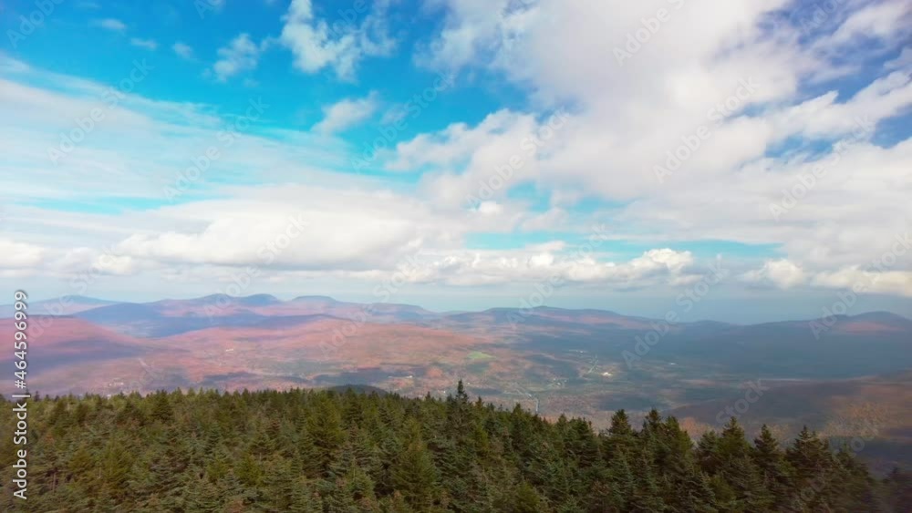 Aerial view of Tannersville valley timelapse from the top of Hunter peak, in the Catskill mountains, Upstate New York Aerial view of Tannersville valley timelapse from the top of Hunter peak, in the Catskill mountains, Upstate New York