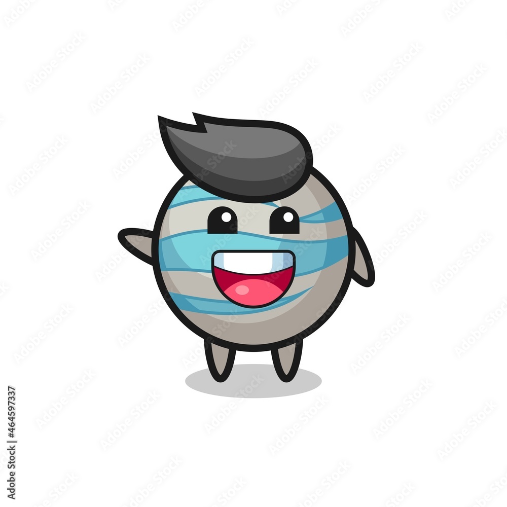 happy planet cute mascot character