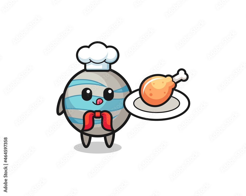 planet fried chicken chef cartoon character