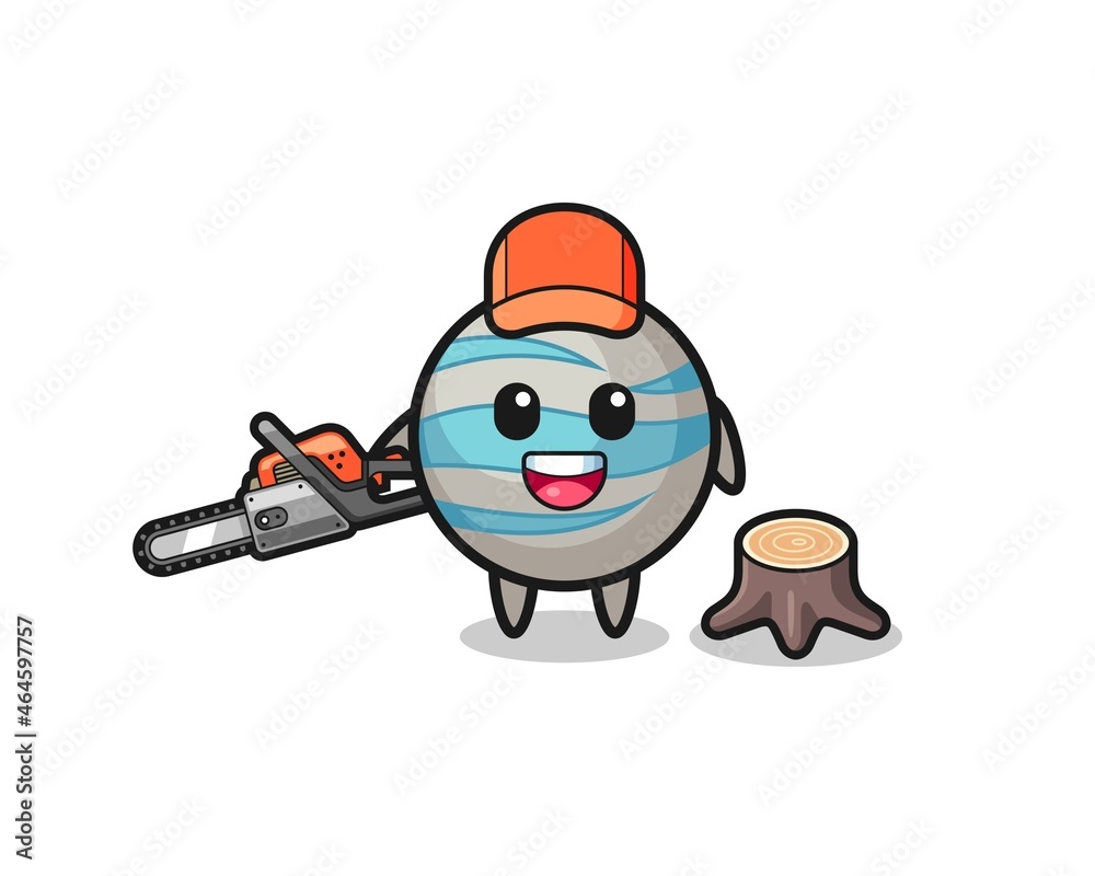 planet lumberjack character holding a chainsaw planet lumberjack character holding a chainsaw