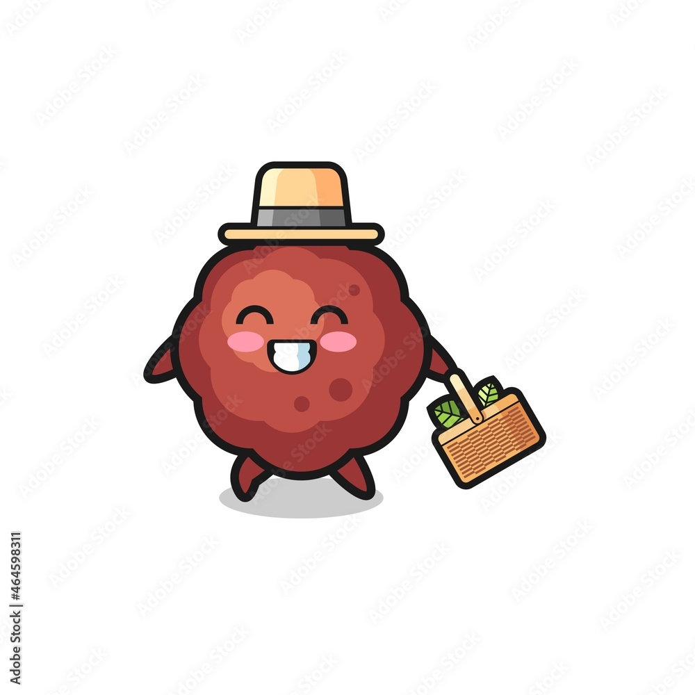 meatball herbalist character searching a herbal meatball herbalist character searching a herbal