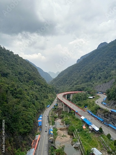 flyover on hills in west sumatra