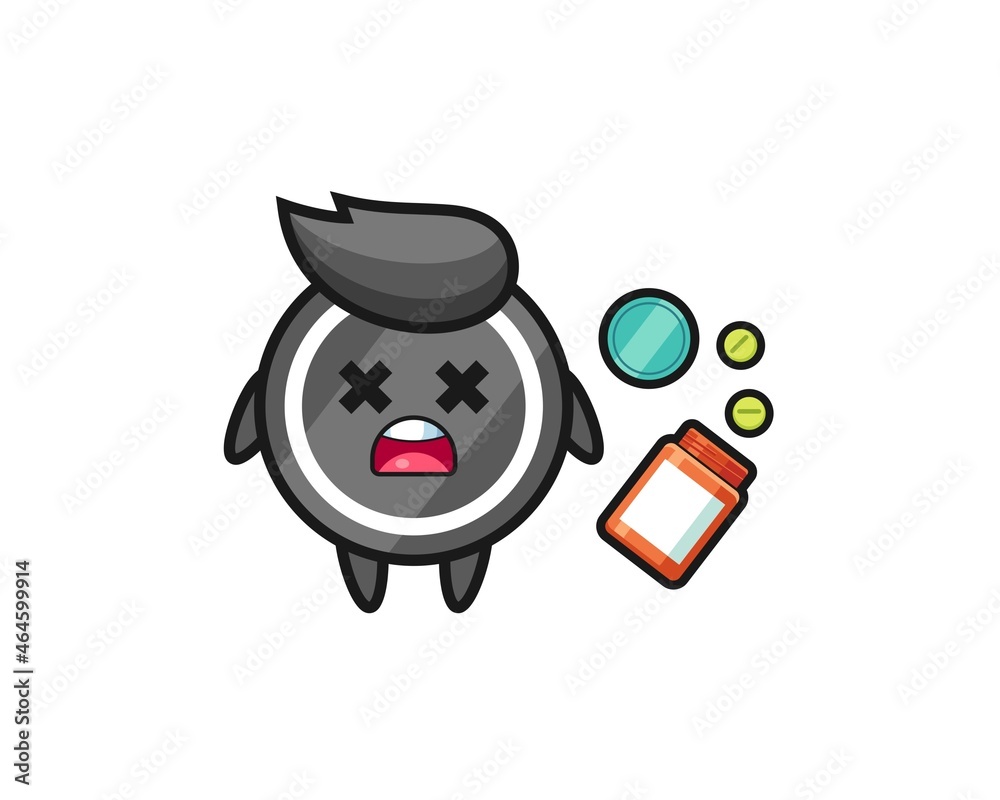 illustration of overdose hockey puck character