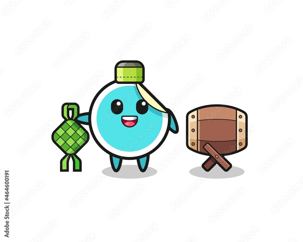 sticker muslim character are celebrating Eid Al Fitr sticker muslim character are celebrating Eid Al Fitr
