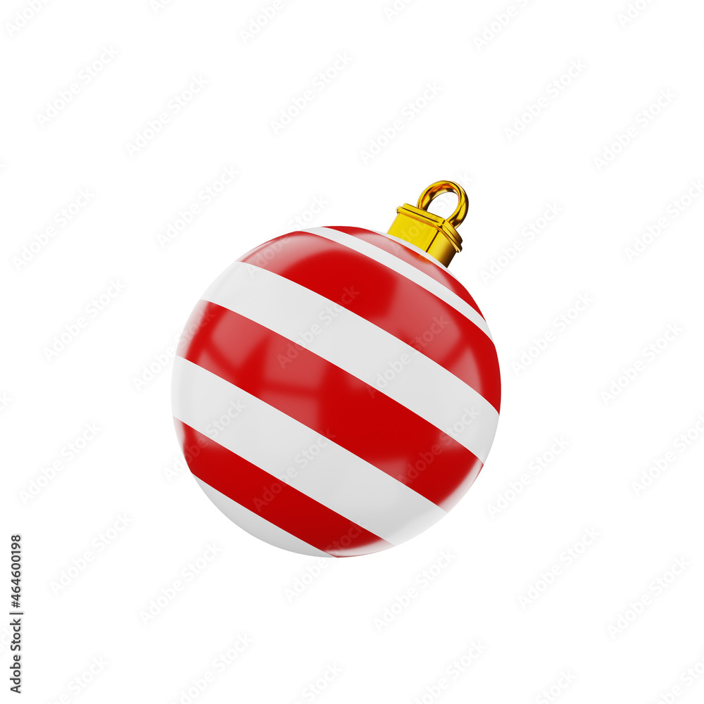 3d rendering christmas ball illustration object 3d rendering christmas ball illustration object