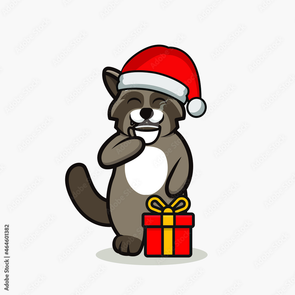 Fototapeta premium Cute Christmas mascot design illustration