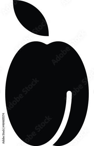 plum icon vector.
