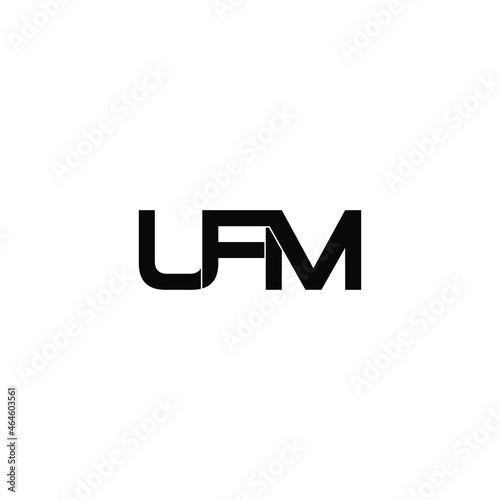 ufm initial letter monogram logo design