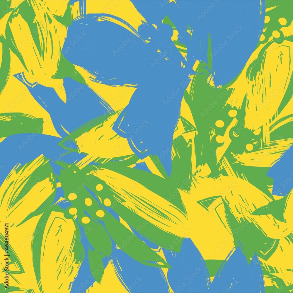 Floral Brush strokes Seamless Pattern Background Floral Brush strokes Seamless Pattern Background