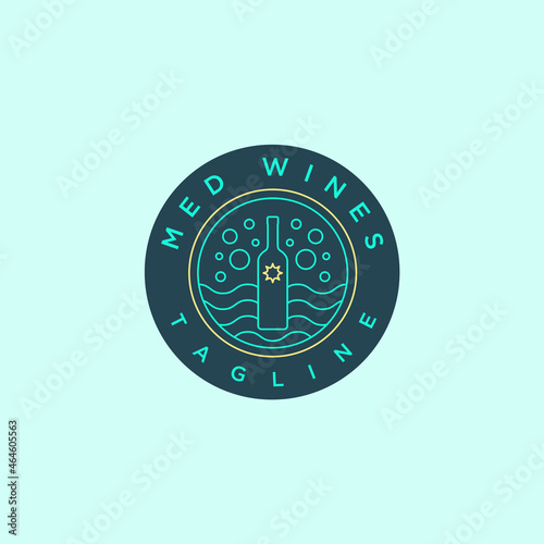 Med wines. Logo template.