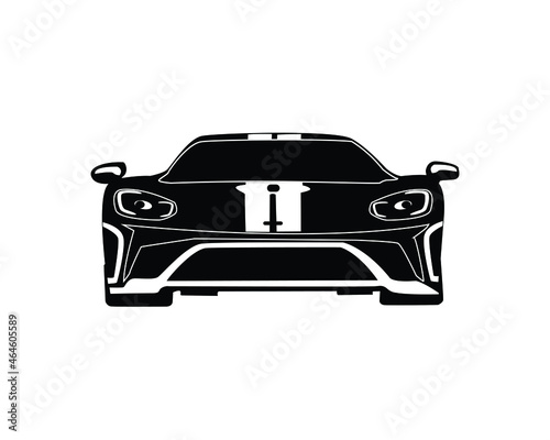 фотография black lamborghini car vector graphic illustration on white background