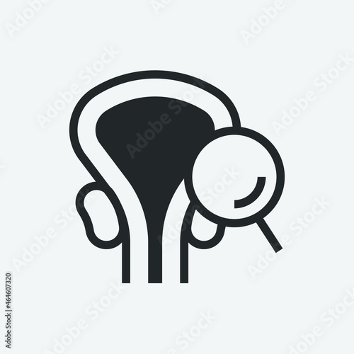 Prostrate_checkup vector icon illustration sign