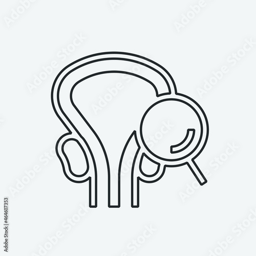 Prostrate_checkup vector icon illustration sign