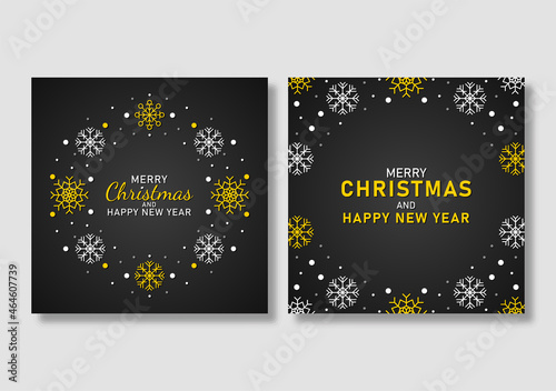 Christmas and new year background with snowflakes