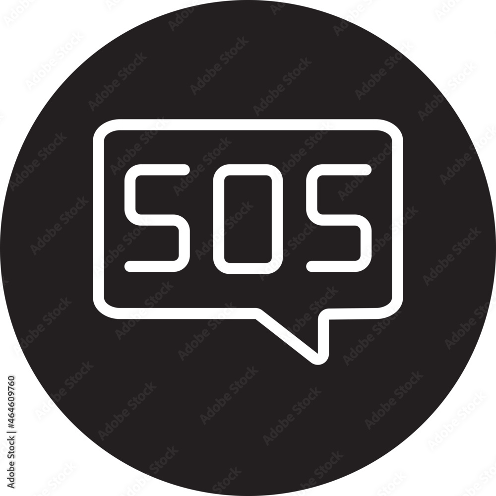 sos glyph icon