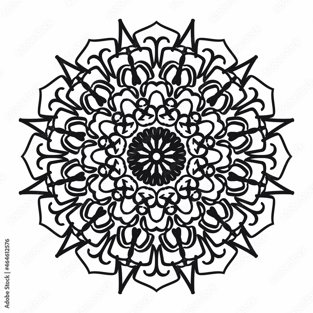 Circular pattern mandala art decoration elements Circular pattern mandala art decoration elements
