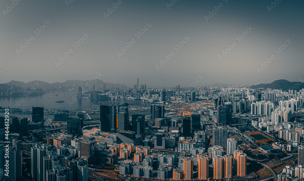 Obraz premium Hong Kong Cityscape at panorama view