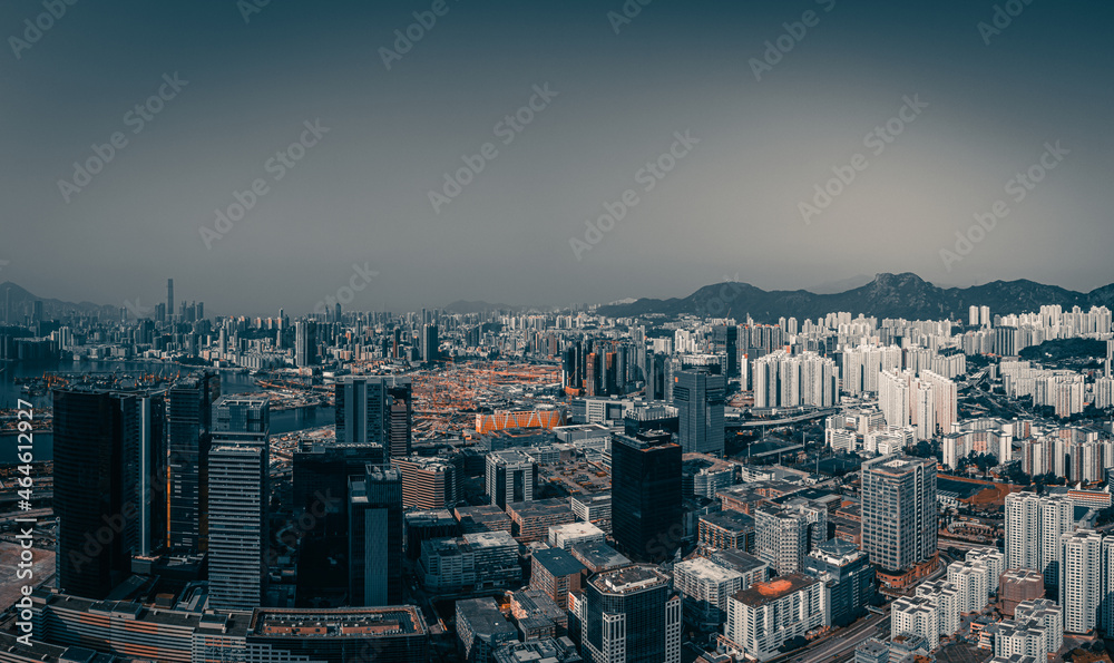 Fototapeta premium Hong Kong Cityscape at panorama view