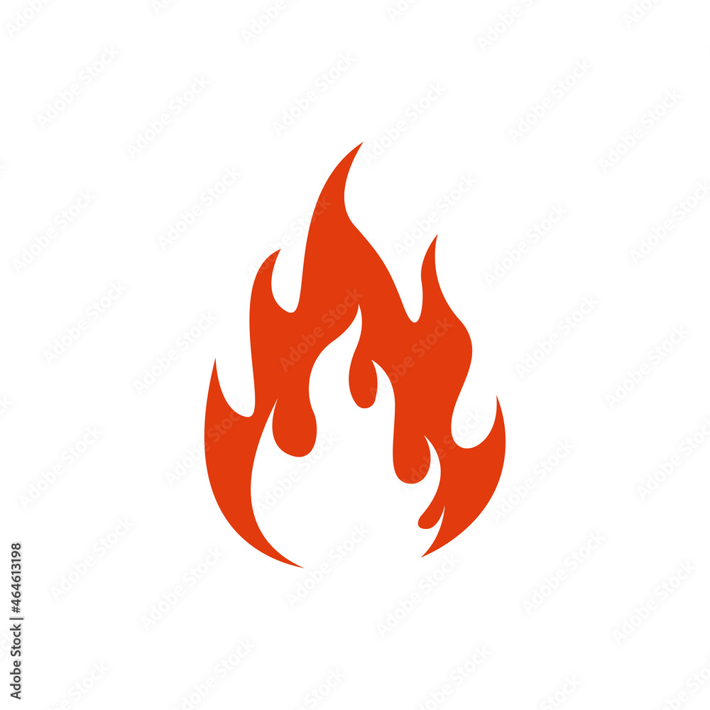 fire flame icon design template vector
