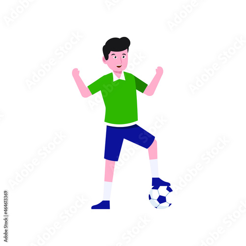 handsome soccer football player sportman character vector illustration design eps.10
