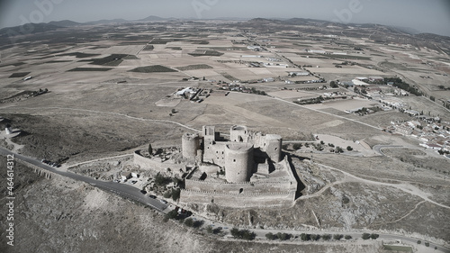 Windmills and castle in Consuegra, a wonder