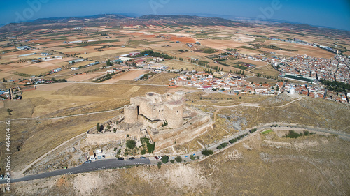 Windmills and castle in Consuegra, a wonder