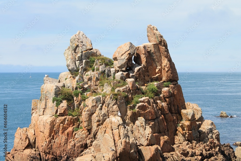 rocher sur l'océan, île-de-Bréhat Côtes-d'Armor France