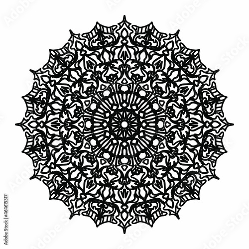 Circular pattern mandala art decoration elements