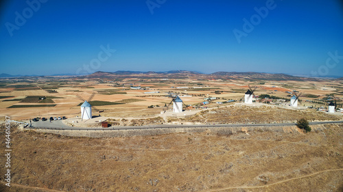 Windmills and castle in Consuegra, a wonder