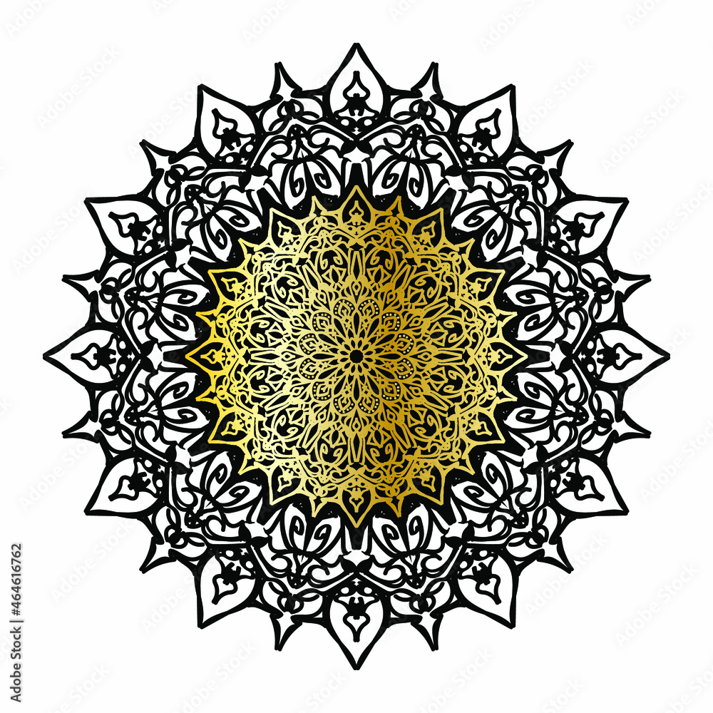 Naklejka premium Circular pattern mandala art decoration elements