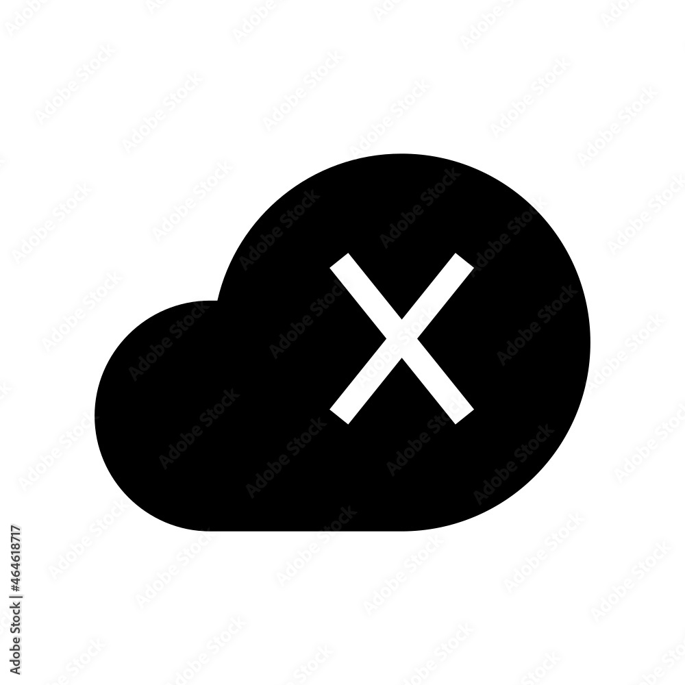 Obraz premium cloud disable icon on white background