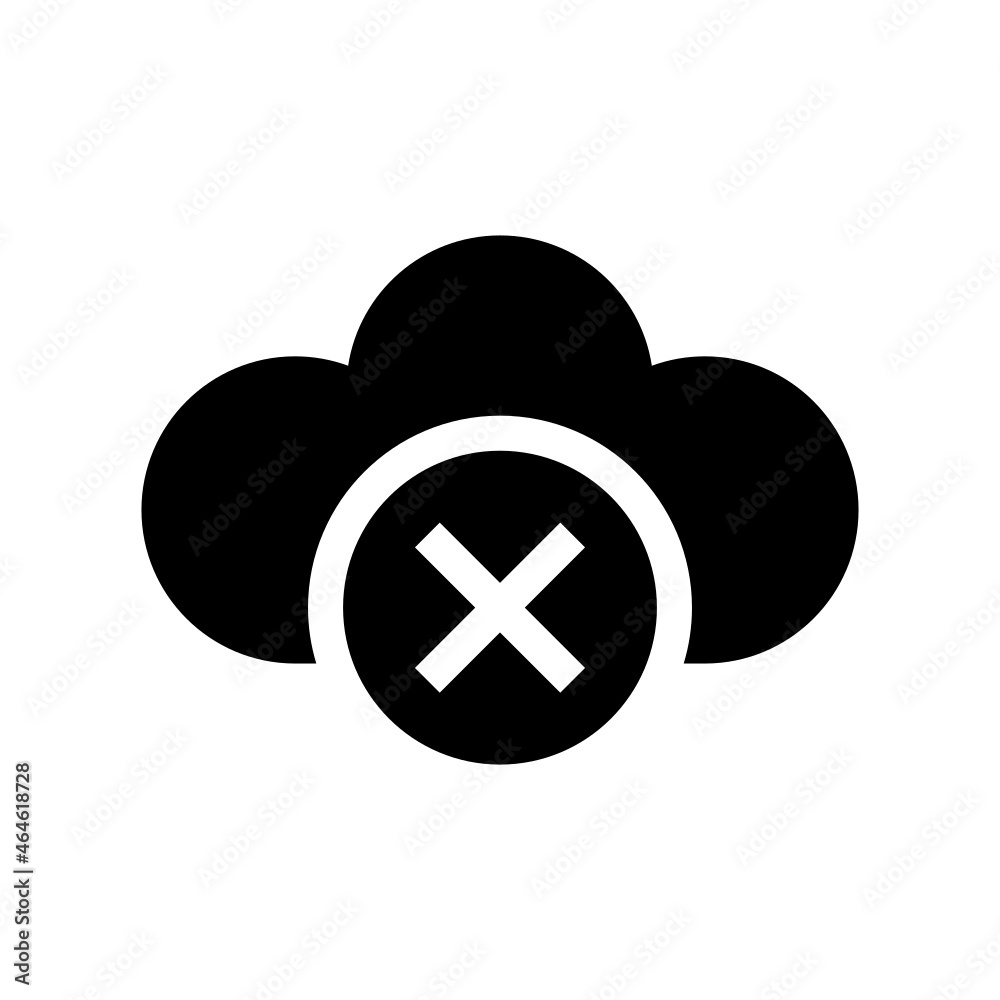 cloud disable icon on white background
cloud disable icon on white background