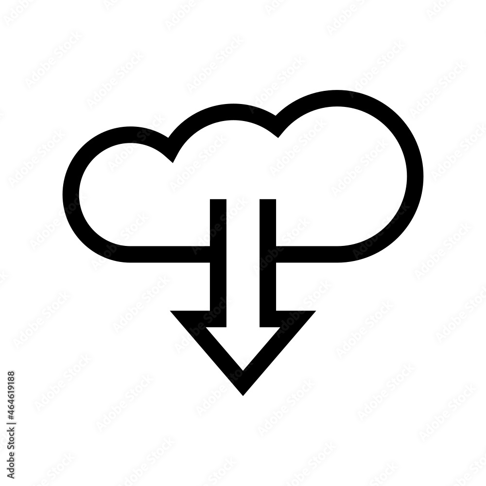 cloud icon on white background	
