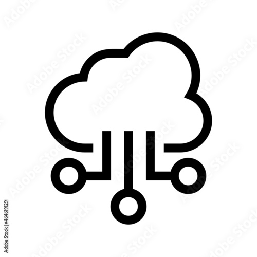 cloud icon on white background	
